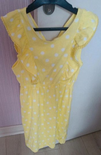 Robe jaune à pois 12 ans