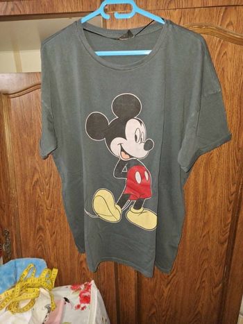 tee shirt noir mickey mouse