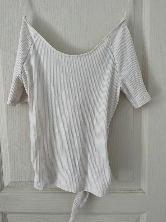 Top blanc dos nu taille M - photo numéro 2