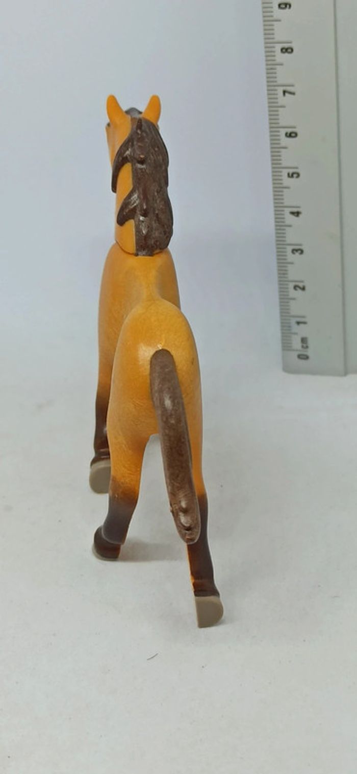 Cheval marron et fond de l'œil marron et blanc playmobil - photo numéro 4