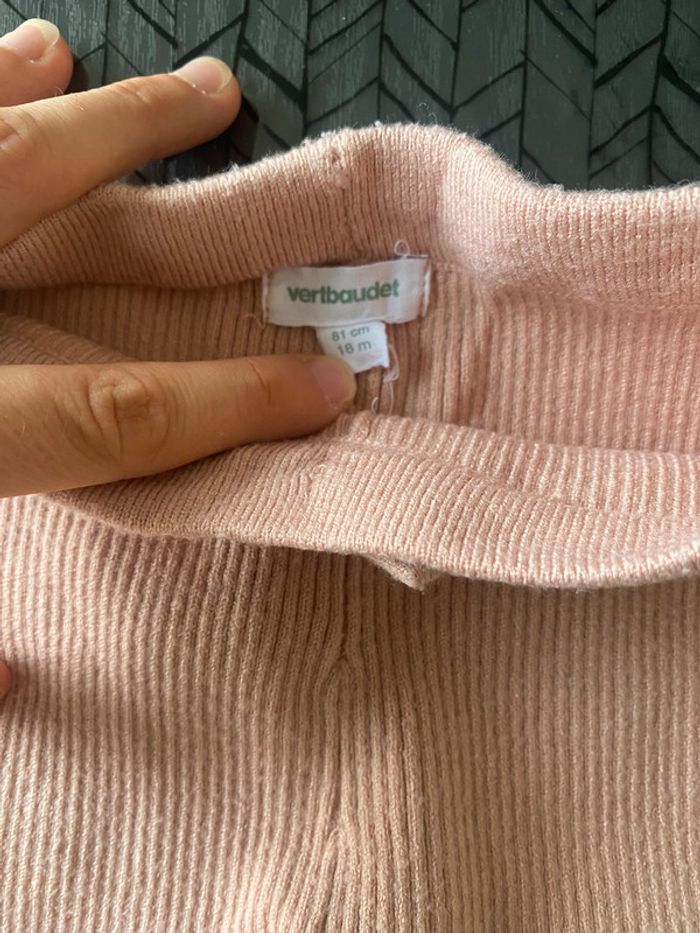 Legging côtelé rose poudré – Vertbaudet – 18 mois - photo numéro 2