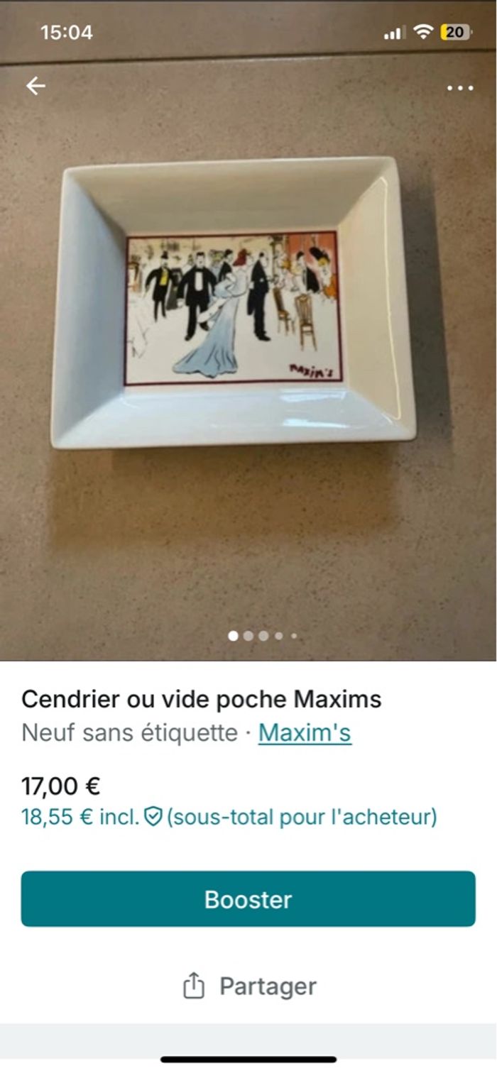 Cendrier vide poche Maxims - photo numéro 5