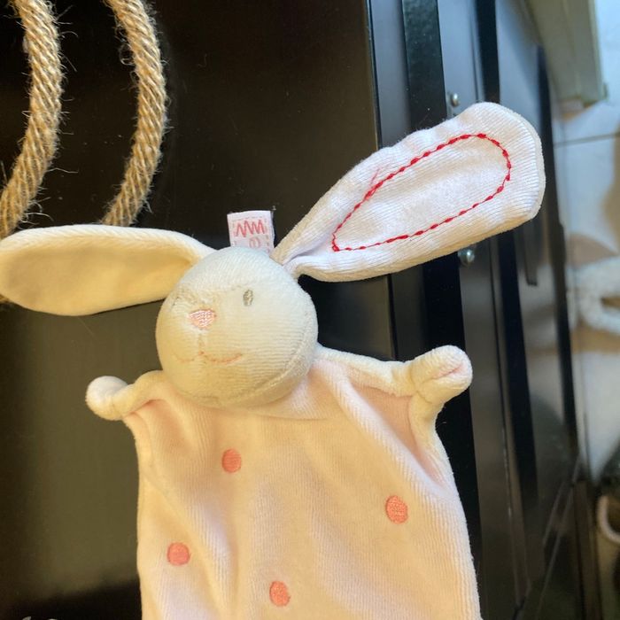 Doudou lapin rose pâle - photo numéro 2