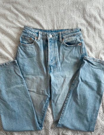 Jean taille haute mom bleu clair H&M