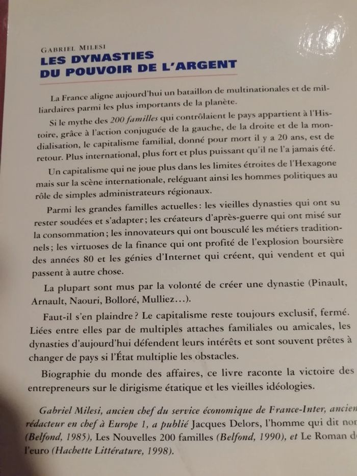 Livre les dynasties du pouvoir de l'argent - photo numéro 2
