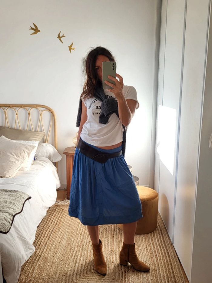 Jype mi longue bleu H&M - photo numéro 2