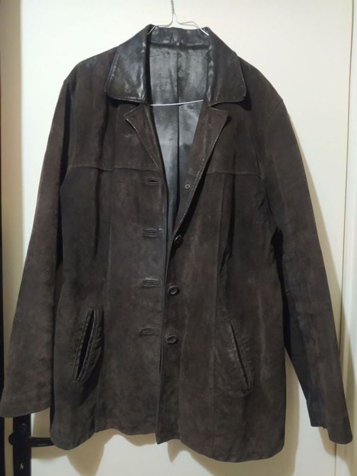 Veste en cuir véritable