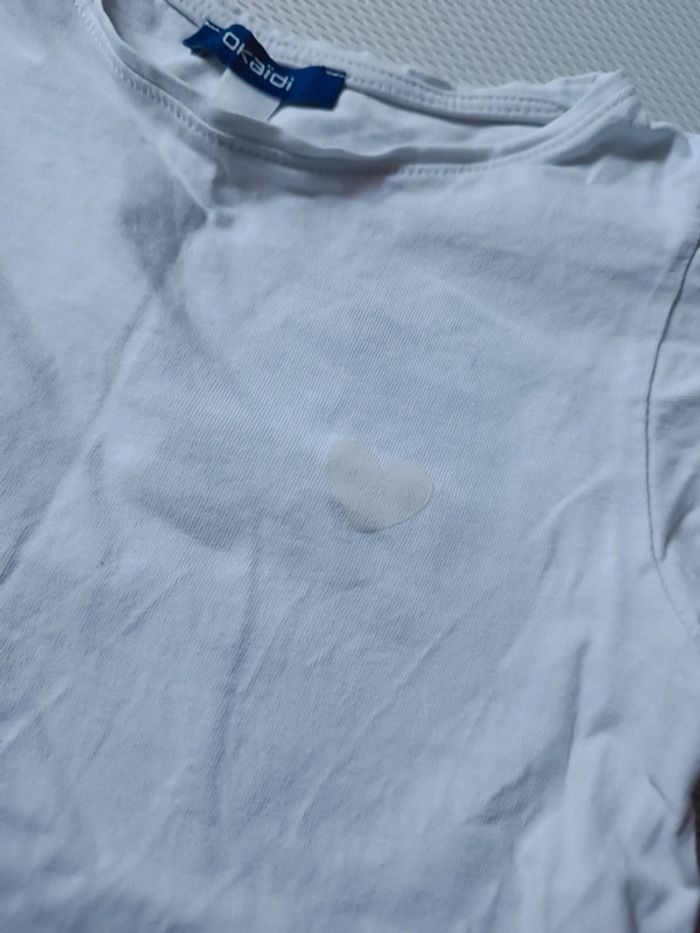 T-shirt blanc Okaïdi 6 ans - photo numéro 2
