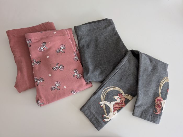 Lot de 3 leggings gris et rose licorne - 5A - C&A