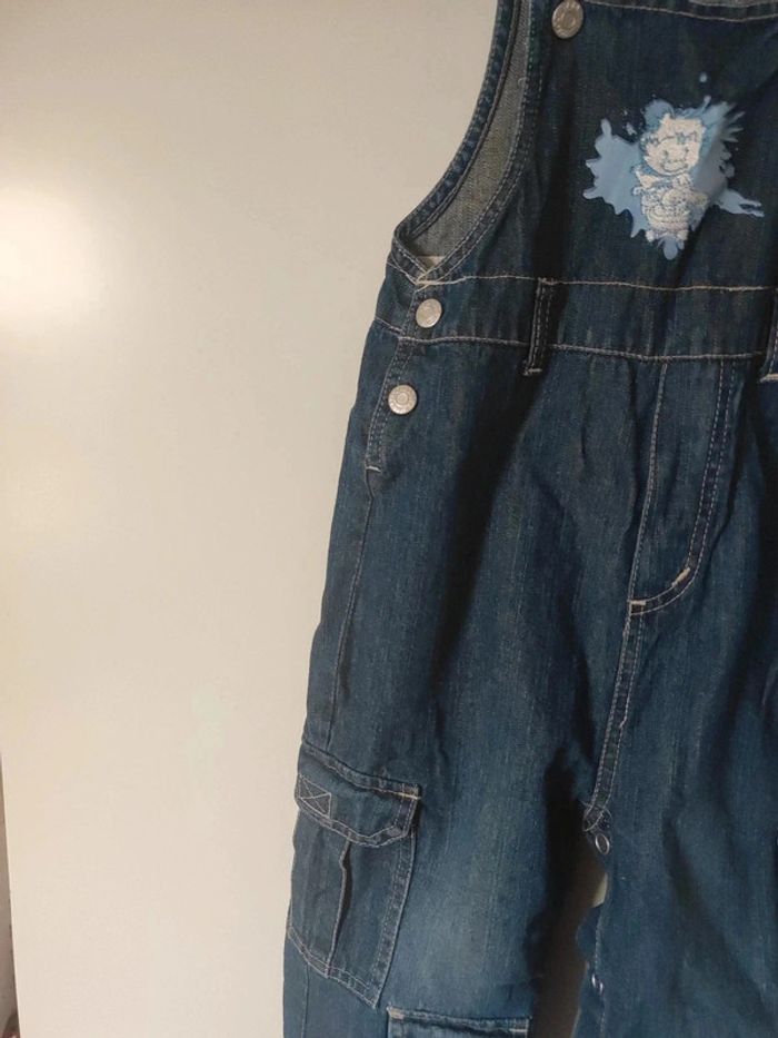 Salopette en Jean bleu blanc Kimbaloo - photo numéro 3