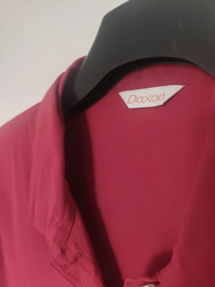 Chemise manches courtes Daxon rouge bordeaux taille 44 modal - photo numéro 2