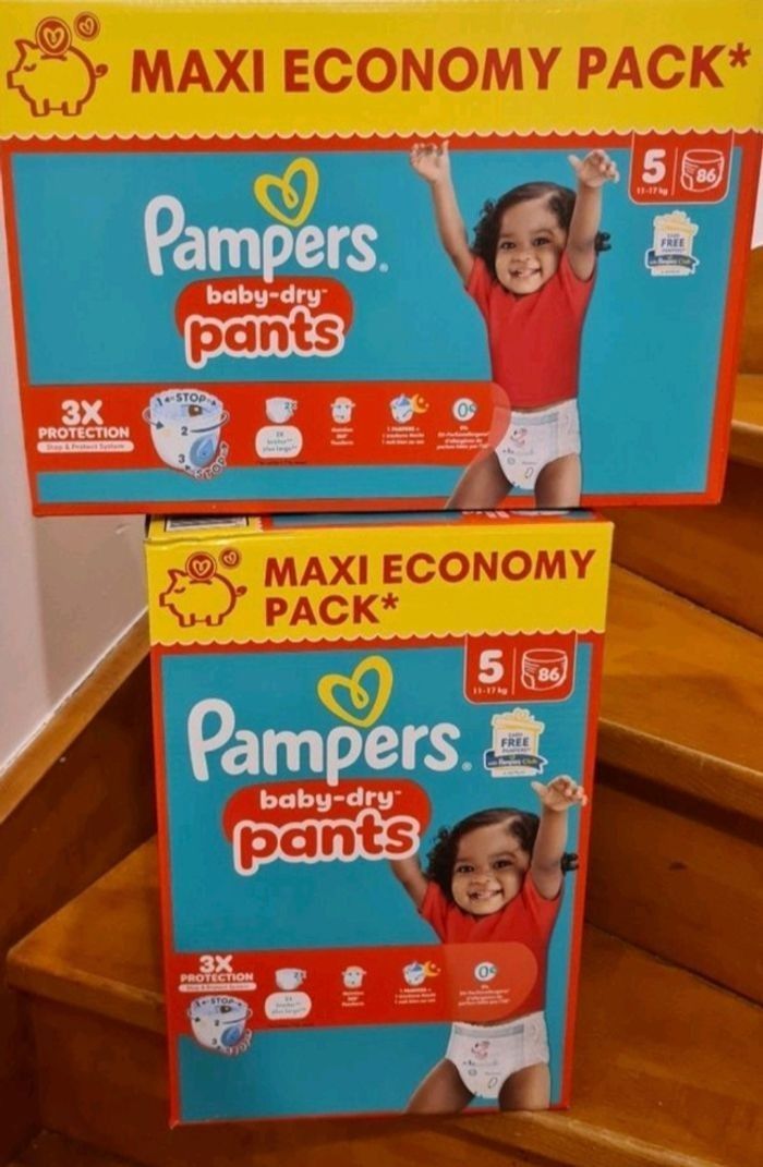2 cartons pampers pants taille 5