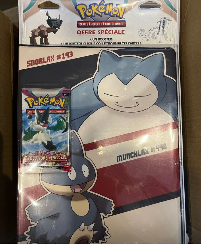 Porte folio classeur Pokémon ronflex évolution à paldea