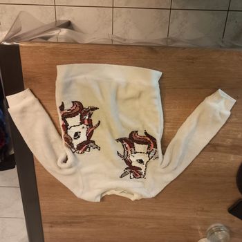 Pull polaire licorne