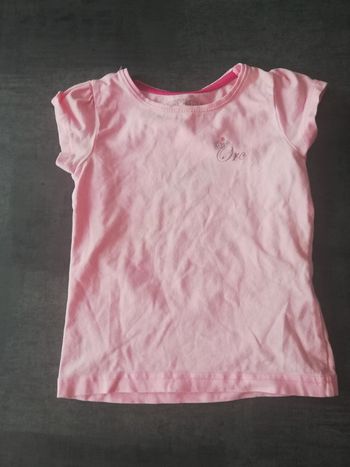 Tee shirt rose 92cm