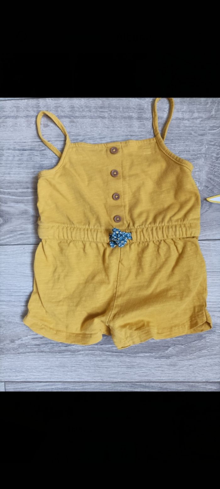 Barboteuse jaune 9 mois