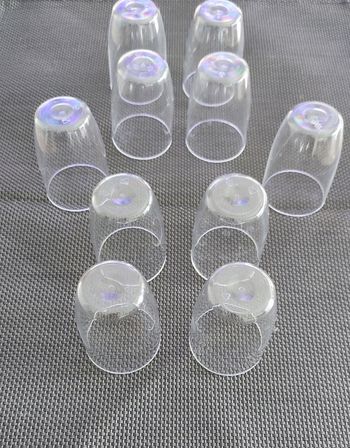 10 mini verre à verrines transparents