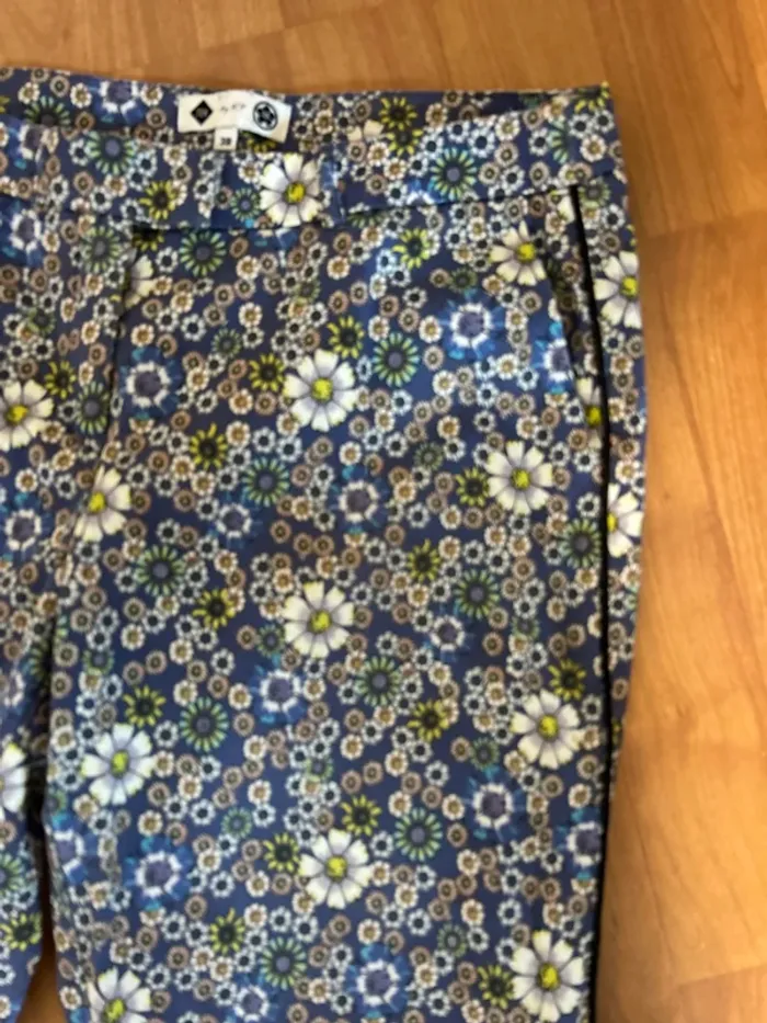 Tex pantalon à fleurs 38 - photo numéro 2