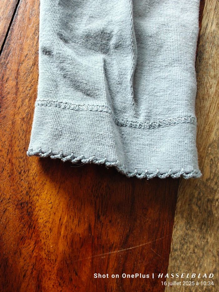 Legging froufrous bleu gris - photo numéro 4