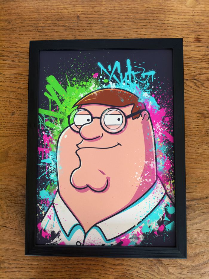 Affiche poster A4 (21 × 29,7 cm) Peter Griffin Family Guy street art pop coloré déco murale chambre - photo numéro 3