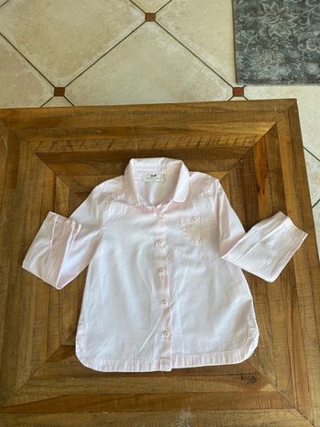 Chemise rayée rose blanc