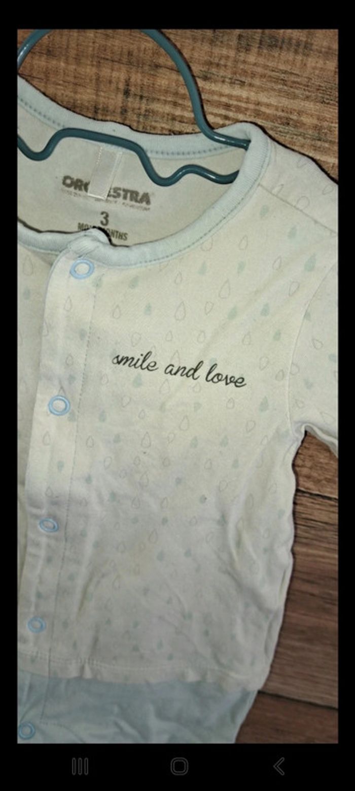 Pyjama une pièce Orchestra 3 mois - photo numéro 2