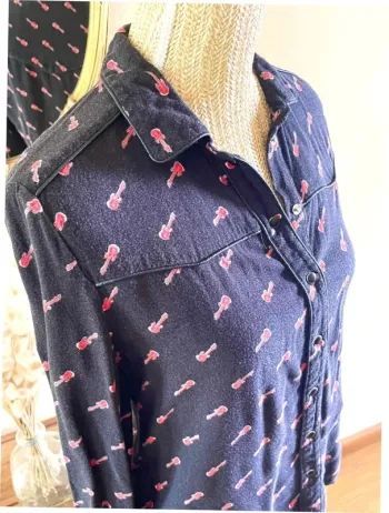 Chemisier Kookai - Taille M - Imprimé Guitares électrique