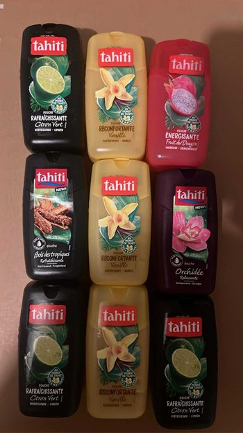 Lot de 9 gels douche Tahiti