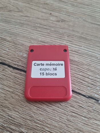 carte mémoire pour ps1 sony mémory card 15 blocks rouge