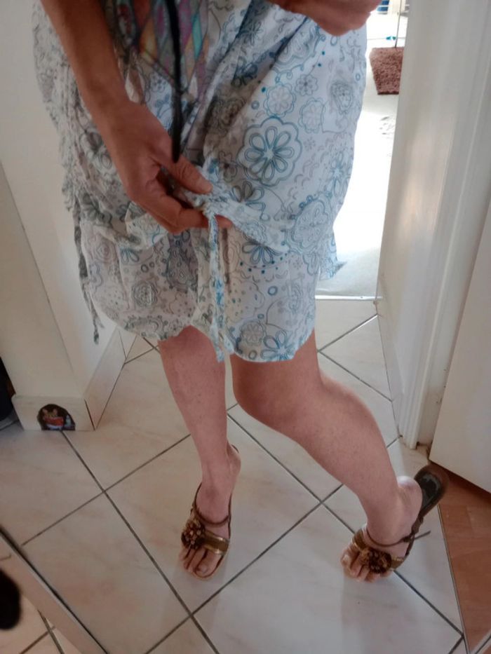 Robe fantaisie 48 blanche bleu grise Fantaisie c19 - photo numéro 10