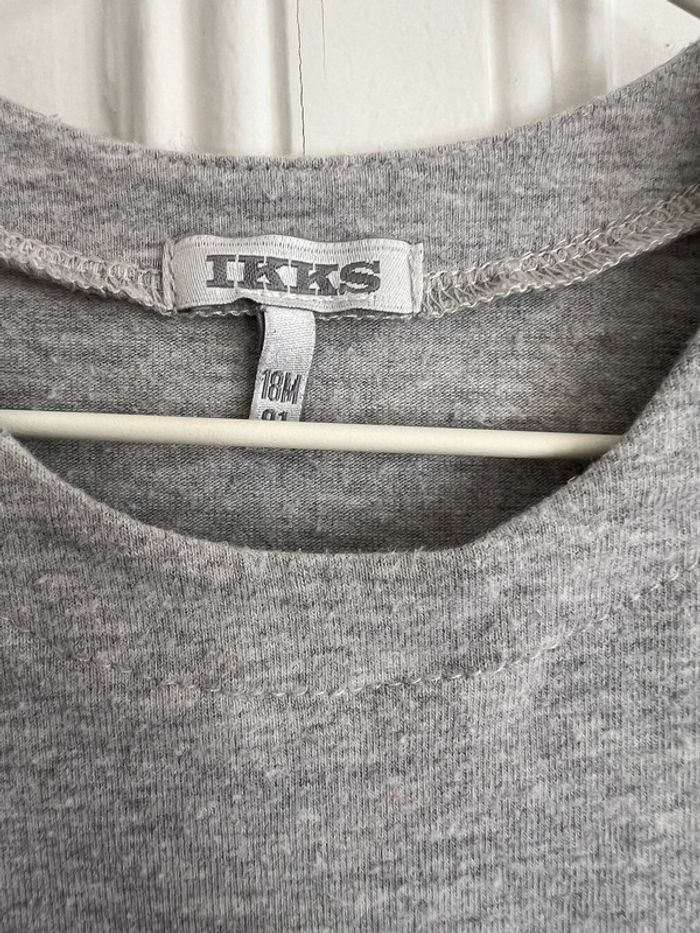 Robe IKKS rayée gris et marine 18 mois - photo numéro 2