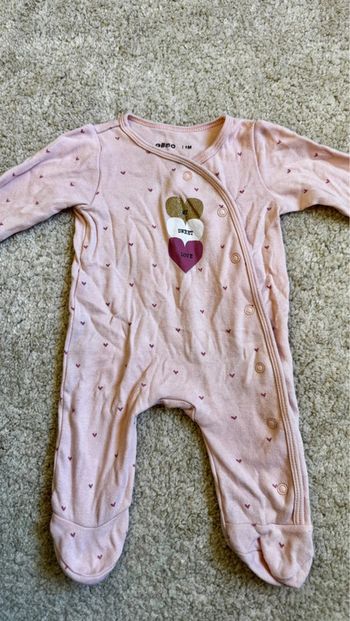 Pyjama chaud Gémo – 1 mois – rose clair