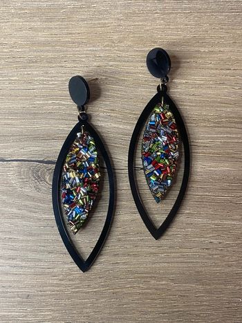 Boucles d oreilles acrylique bohème chic