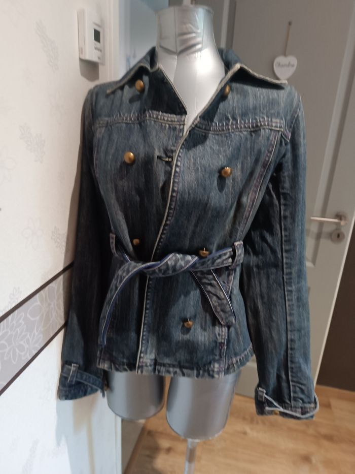 Veste jean femme t 38 etam - photo numéro 3
