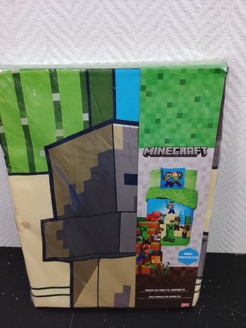 Hausse de couette Minecraft 1  personne 140x200cm oreiller 63x63cm 100%polyester 