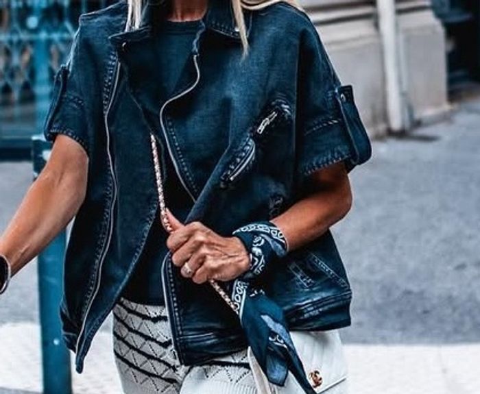 Très beau perfecto jean san s manche - photo numéro 2