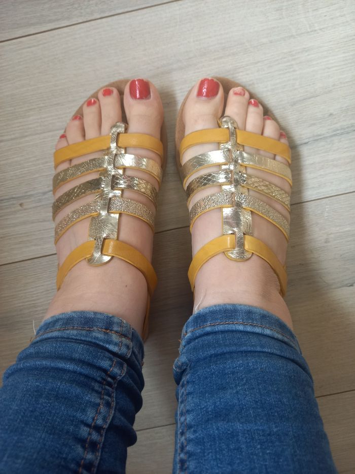 spartiate merry Scott dorée jaune - photo numéro 2