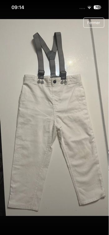 Pantalon à bretelles