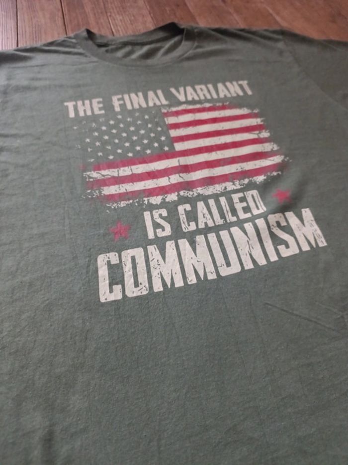 T-shirt manches courtes USA the final variant Kaki Taille XL - photo numéro 3