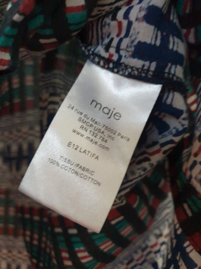 Chemise Top Haut 100% coton Maje Taille 1 - photo numéro 4