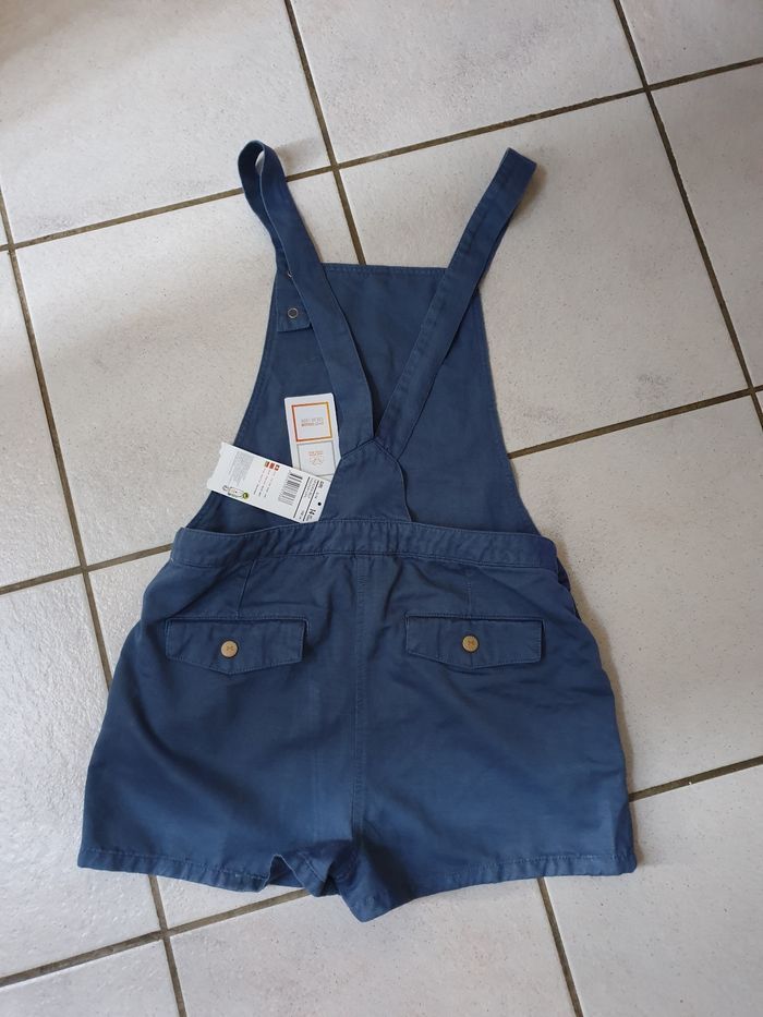 Salopette short bleue - photo numéro 2