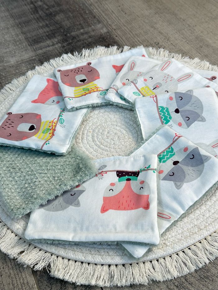 Lingettes bébé lavable lot de 8 - photo numéro 3
