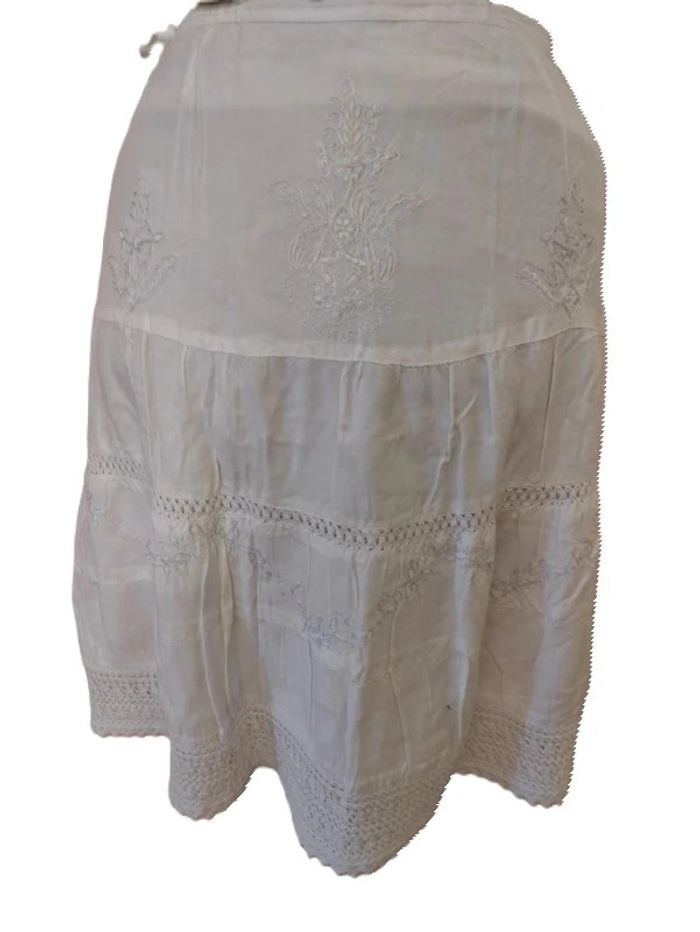 Jupe Bohème blanche dentelée Coline Taille L