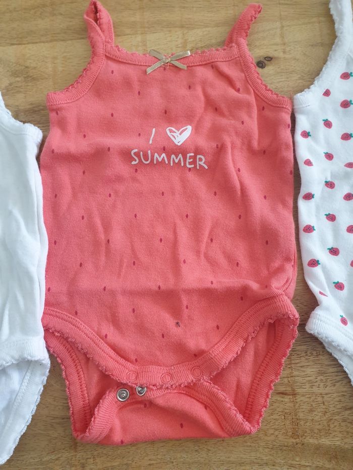 Lot de 3 bodies bretelles 6 mois - photo numéro 3