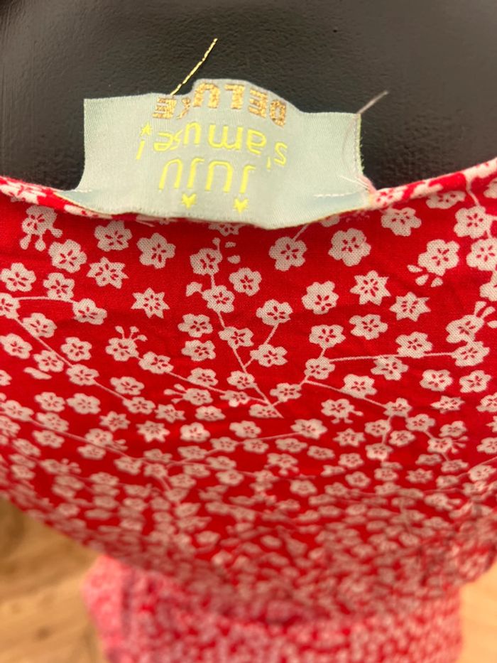 Robe longue rouge à fleurs été taille S M 36 38 juju s’amuse deluxe - photo numéro 5