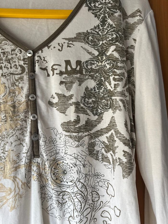 Top blanc à manches longues taille 46/48 - photo numéro 5