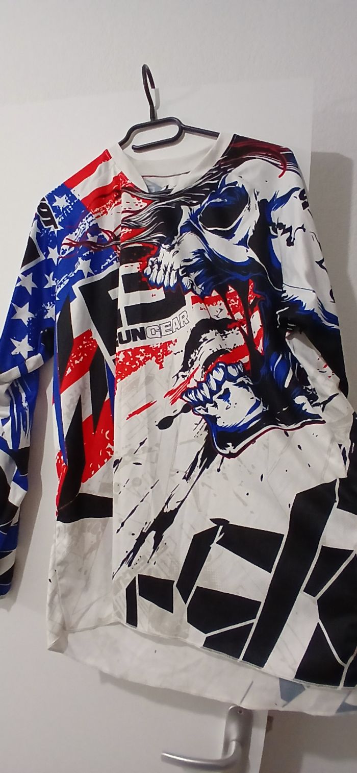 Tee-shirt manches longues motocross freegun taille xl