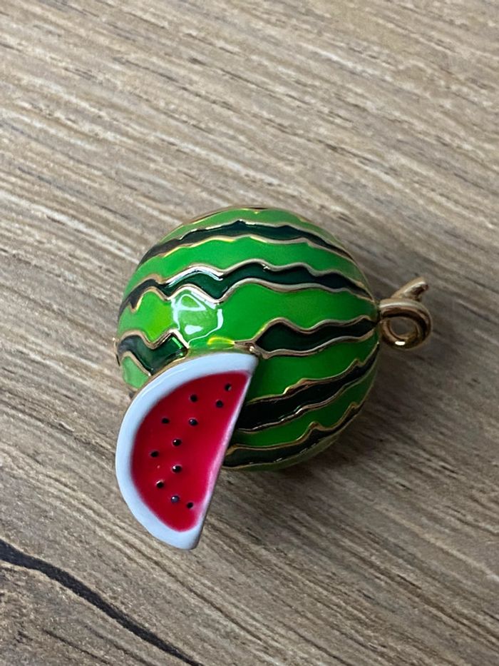 Broche pastèque émaillé - photo numéro 2