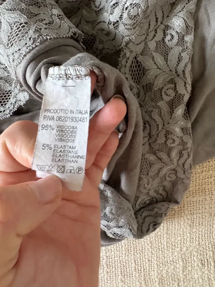 Sous-robe gris en dentelle – Marque New Collection - photo numéro 4