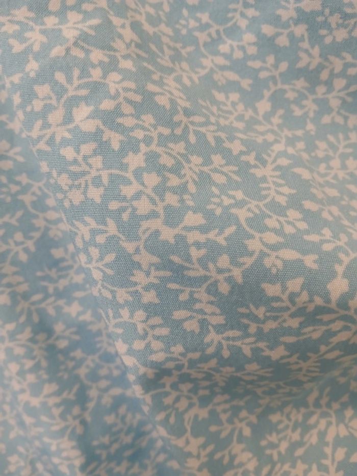Jupe mini fluide bleu ciel & blanc 36/S - Shein - photo numéro 4